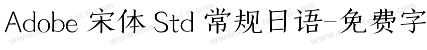 Adobe 宋体 Std 常规日语字体转换